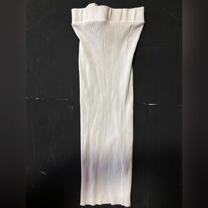 Cream Zara midi bodycon skirt